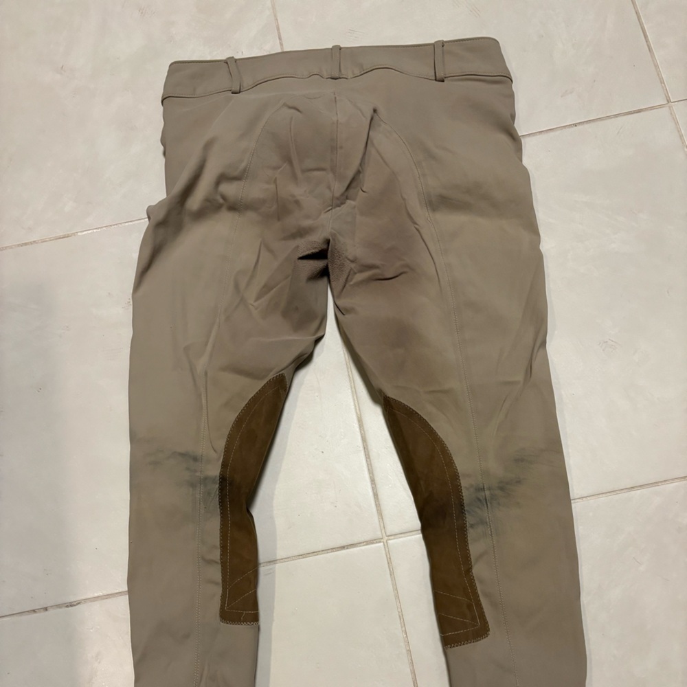 The Tailored Sportsman Women’s tan knee patch breeches, size 30 - Picture 5 of 7